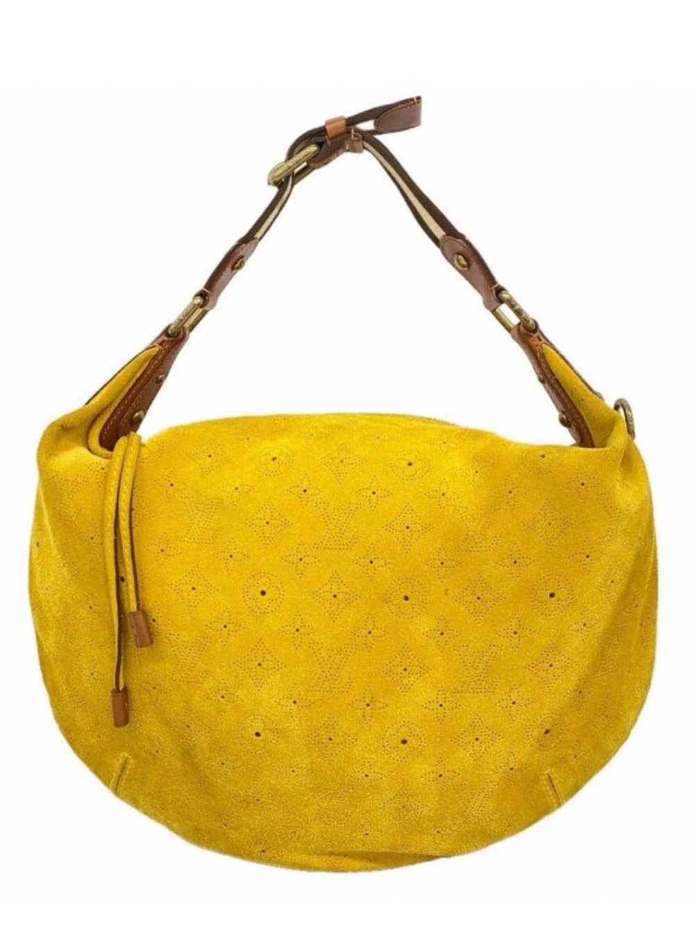 Louis Vuitton Onatah GM Suede Hobo with Brown Strap